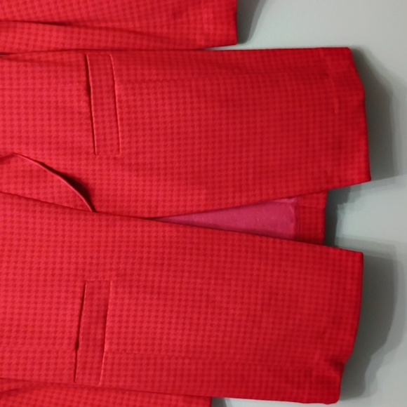 Cabi Red Houndstooth Celebration Women's Red Coat SZ Small - Picture 5 of 11